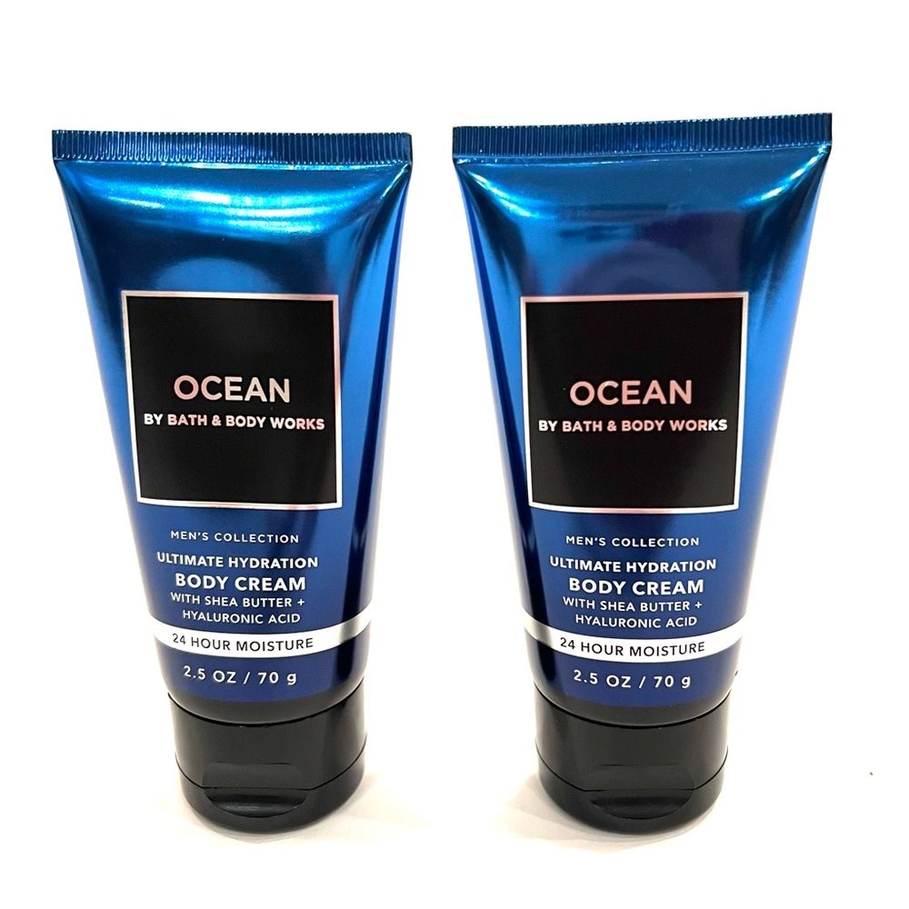 Bath & Body Works Ocean Body Cream Lotion Travel Size Bundle Set of 2 NEW